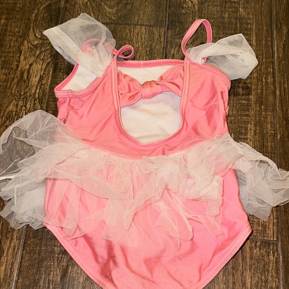 Disney Princess Aurora Sleeping Beauty Swimsuit Tutu 4T Pink One Piece - Picture 3 of 4